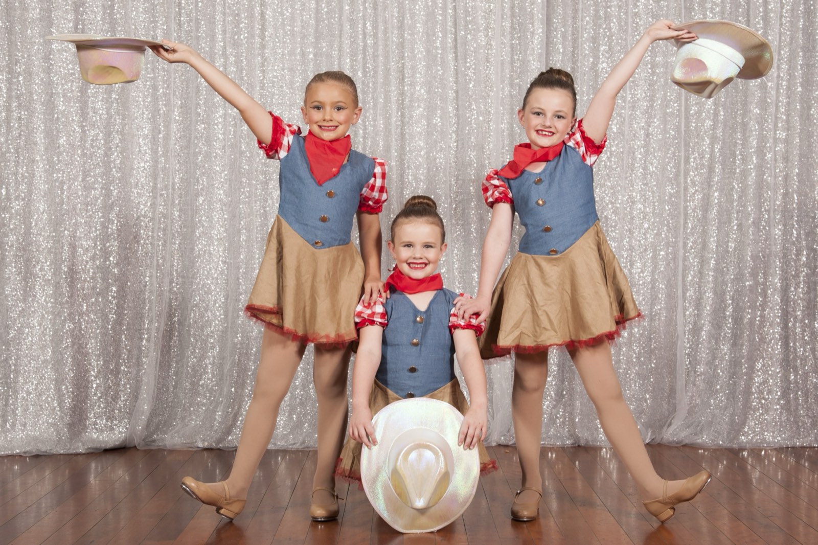 Waves tap trio in cowgirl costume